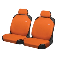 Накидки универсальные PERFECT черный/оранжевый на передние сиденья